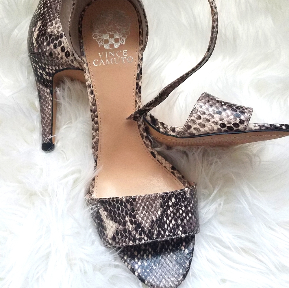 Snake print heels